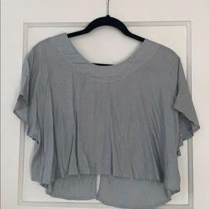 Wildfox cropped Stripped blouse